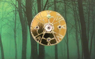Gold foil on a dark background